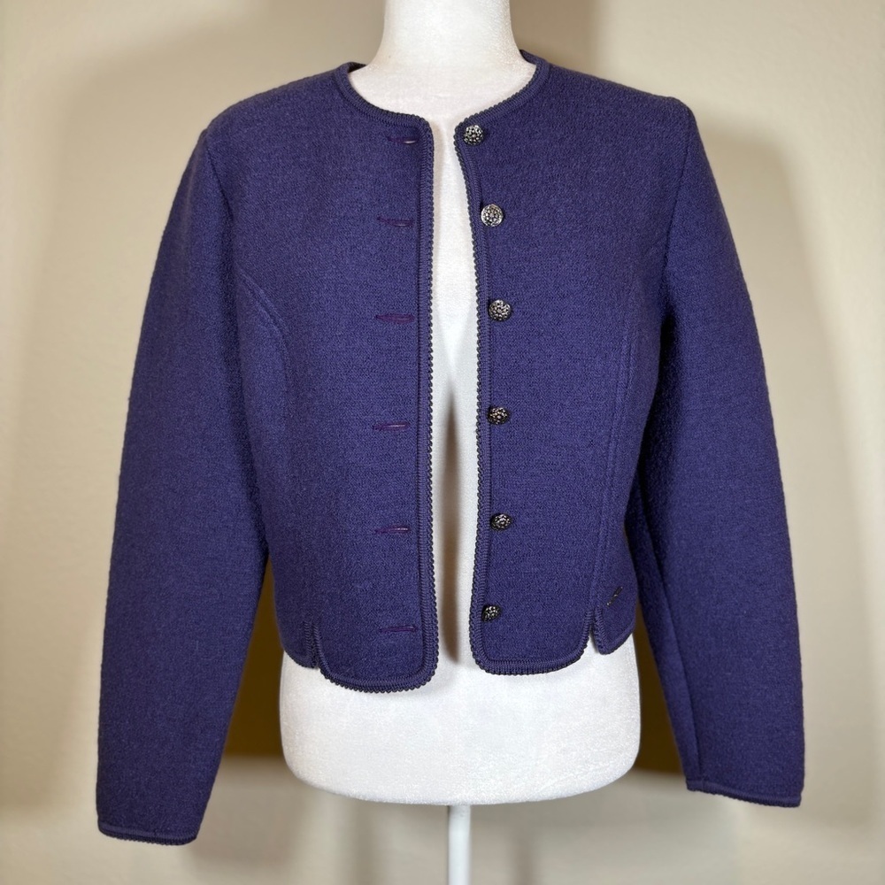 Vintage Geiger of Austria Purple Boiled Wool Jacket Size 40 (US 6/8)